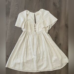 White & cream striped dress from Urban Outfitters. Size Medium.